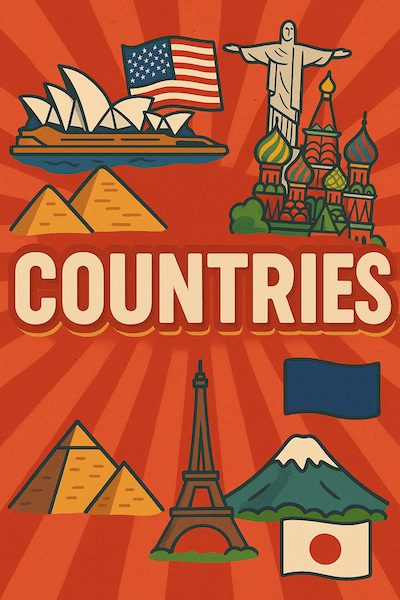 Countries charades pack